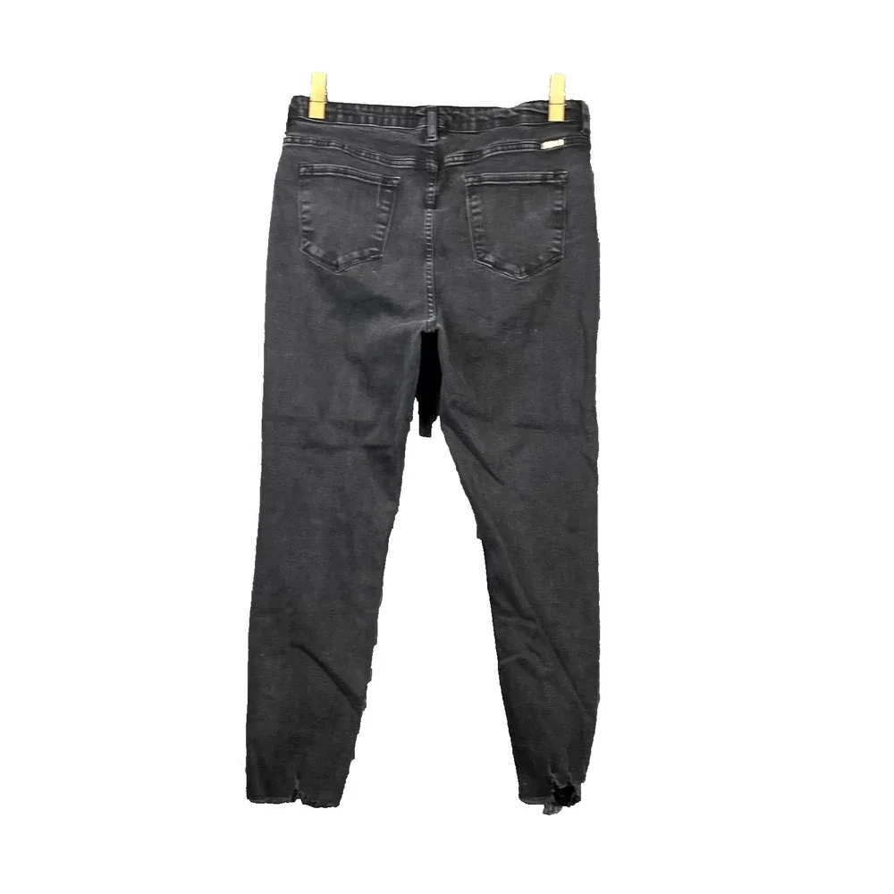 KanCan Bianca Skinny Jeans Womens XL Denim High Rise Button Fly Raw Hem Skate